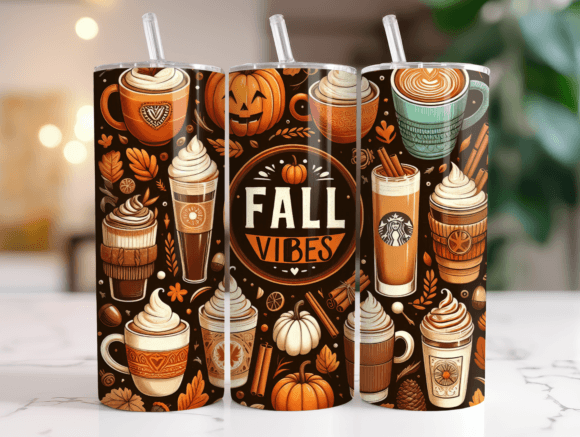 20 Oz Fall Vibes Coffee Tumbler Wrap PNG Review