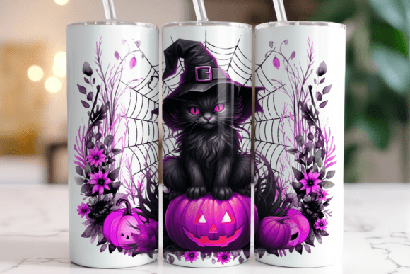 Black Halloween Cat Tumbler Wrap Review