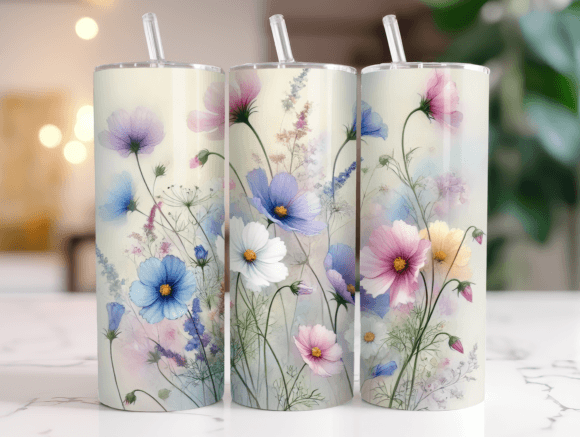 Boho Floral 20oz Tumbler Wrap PNG Review