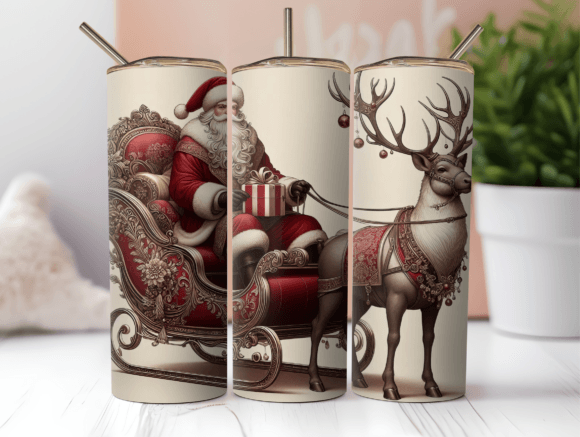 Christmas Santa Sleigh Tumbler Design Review