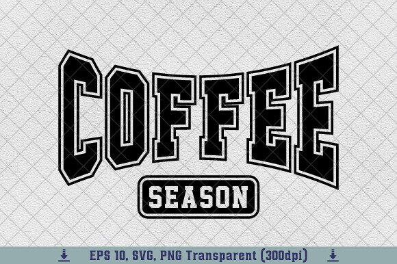 Coffee Season Retro Fall Embroidery