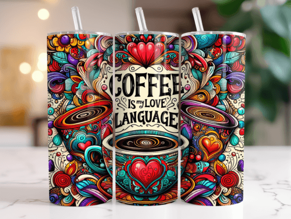 Coffee Themed 20oz Tumbler Sublimation