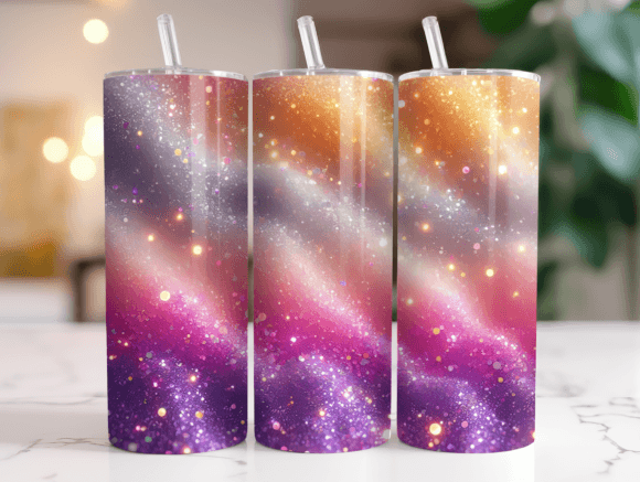 Colorful Glitter Tumbler Wrap Design Review