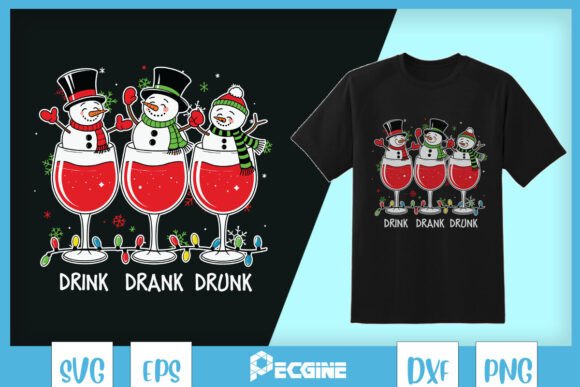 Drink Drank Drunk Funny Snowman SVG Review