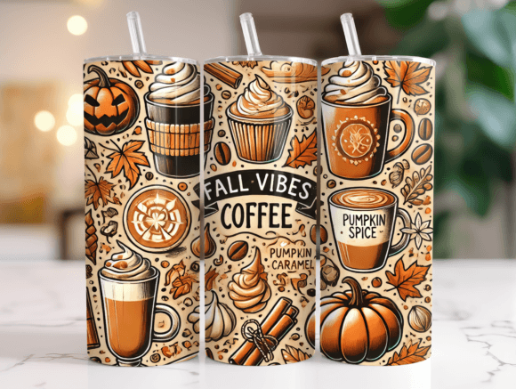Fall Vibes Coffee Tumbler Wrap Design Review
