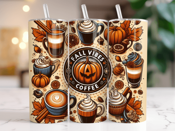 Fall Vibes Coffee Tumbler Wrap Design Review