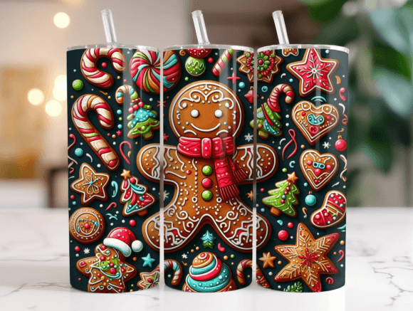 Gingerbread Man 20oz Tumbler Sublimation