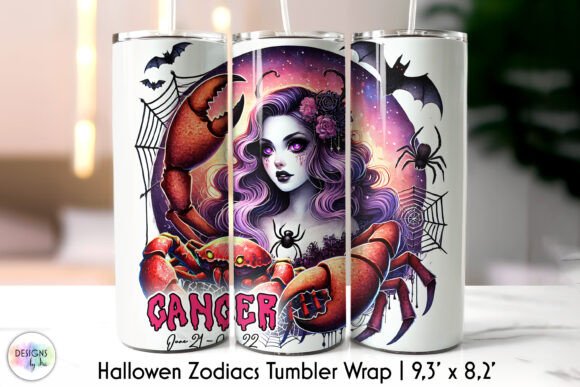 Halloween Cancer Zodiac Sign Tumbler