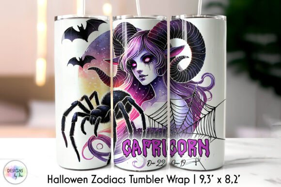 Halloween Capricorn Zodiac Sign Tumbler