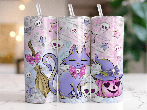Halloween Cute Cat Tumbler Wrap Review