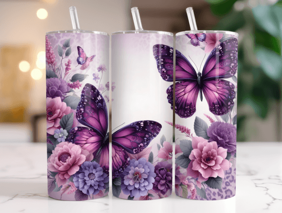 Leopard Butterfly Tumbler Wrap Design Review
