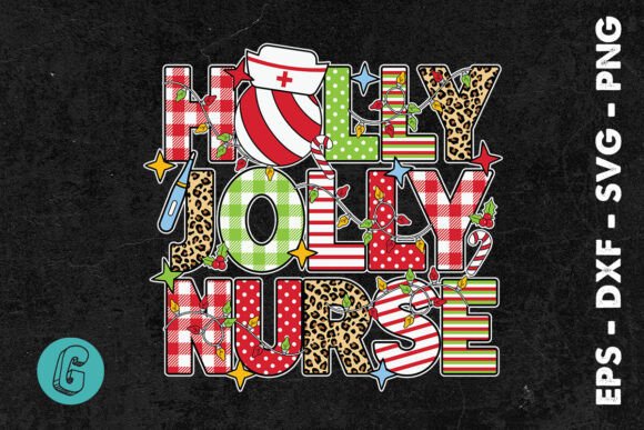 Merry Christmas Holly Jolly Nurse SVG