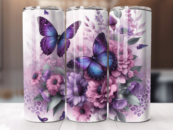 Purple Butterfly Leopard Tumbler Wrap Review