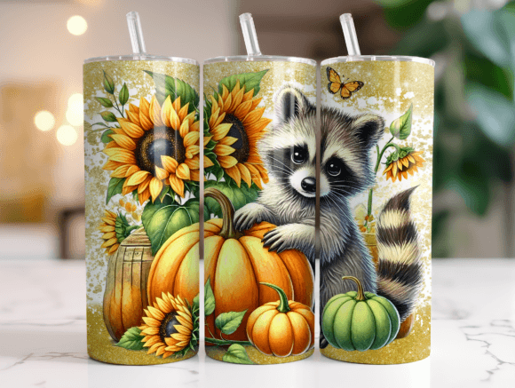 Racoon Fall Sunflowers 20 Oz Tumbler Design Review