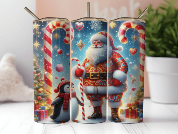 Santa Claus Penguin Christmas Tumbler Design Review