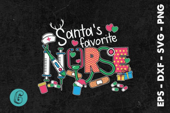 Santa’s Favorite Christmas Nurse SVG